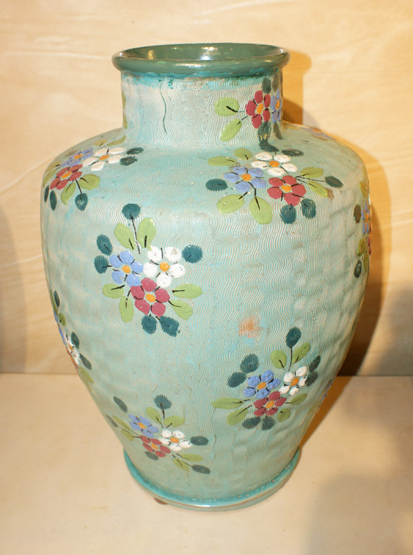 Vaso in ceramica Vintage Floreali del XX Secolo Anni 30 Opera d'arte esemplare - Robertaebasta® Art Gallery opere d’arte esclusive.